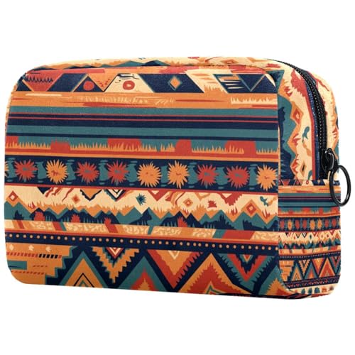 Kosmetiktasche Ethnische Stammesmuster Geometrisch Reisekosmetiktasche Makeup Organizer Case Für Frauen Kosmetiktasche Ethnische Stammesmuster Geometrisch Reisekosmetiktasche Makeup Organizer Case Für Frauen von HXYWQA