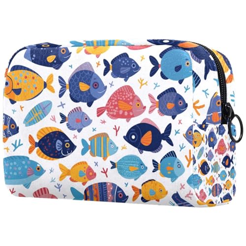 Kosmetiktasche Fish Patterns Exotic Reisekosmetiktasche Makeup Organizer Case Für Frauen von HXYWQA