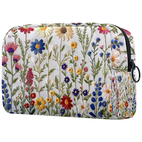 Kosmetiktasche Frühling Wiese Blumen Reisekosmetiktasche Makeup Organizer Case Für Frauen Kosmetiktasche Frühling Wiese Blumen Reisekosmetiktasche Makeup Organizer Case Für Frauen von HXYWQA