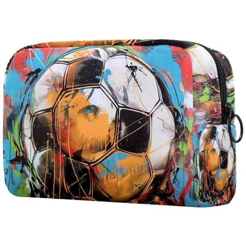 Kosmetiktasche Fußball Reisekosmetiktasche Makeup Organizer Case Für Frauen Kosmetiktasche Fußball Reisekosmetiktasche Makeup Organizer Case Für Frauen von HXYWQA