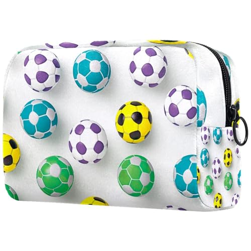 Kosmetiktasche Fußballmuster Reisekosmetiktasche Makeup Organizer Case Für Frauen von HXYWQA