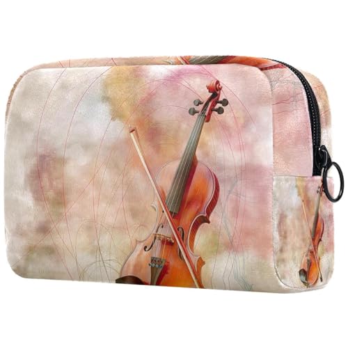 Kosmetiktasche Geige Mit Wirbelnder Reisekosmetiktasche Makeup Organizer Case Für Frauen Kosmetiktasche Geige Mit Wirbelnder Reisekosmetiktasche Makeup Organizer Case Für Frauen von HXYWQA
