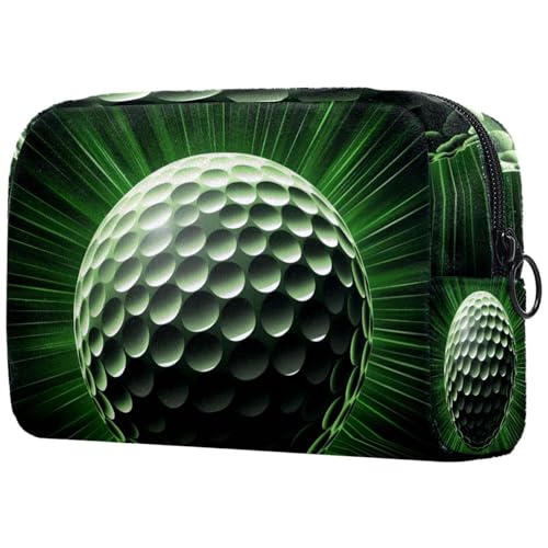 Kosmetiktasche Golfball Grüner Hintergrund Reisekosmetiktasche Makeup Organizer Case Für Frauen Kosmetiktasche Golfball Grüner Hintergrund Reisekosmetiktasche Makeup Organizer Case Für Frauen von HXYWQA