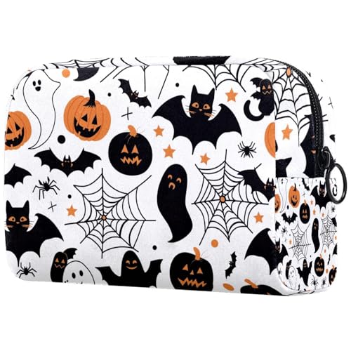 Kosmetiktasche Halloween Kürbisse Gespenst Muster Reisekosmetiktasche Makeup Organizer Case Für Frauen Kosmetiktasche Halloween Kürbisse Gespenst Muster Reisekosmetiktasche Makeup Organizer Case Für Frauen von HXYWQA