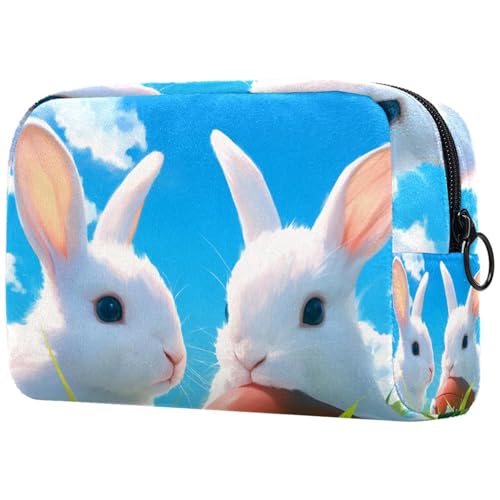 Kosmetiktasche Hasen Kaninchen Mit Fußball Reisekosmetiktasche Makeup Organizer Case Für Frauen von HXYWQA