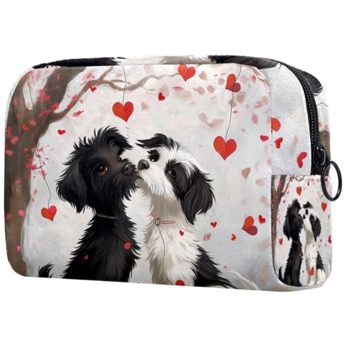 Kosmetiktasche Hunde Baum Reisekosmetiktasche Makeup Organizer Case Für Frauen Kosmetiktasche Hunde Baum Reisekosmetiktasche Makeup Organizer Case Für Frauen von HXYWQA