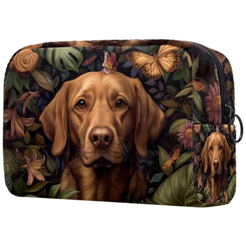 Kosmetiktasche Hundeblumen Und Schmetterlinge Reisekosmetiktasche Makeup Organizer Case Für Frauen Kosmetiktasche Hundeblumen Und Schmetterlinge Reisekosmetiktasche Makeup Organizer Case Für Frauen von HXYWQA