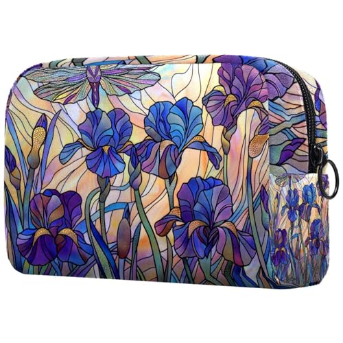 Kosmetiktasche Libellen Und Irys Blume Reisekosmetiktasche Makeup Organizer Case Für Frauen Kosmetiktasche Libellen Und Irys Blume Reisekosmetiktasche Makeup Organizer Case Für Frauen von HXYWQA