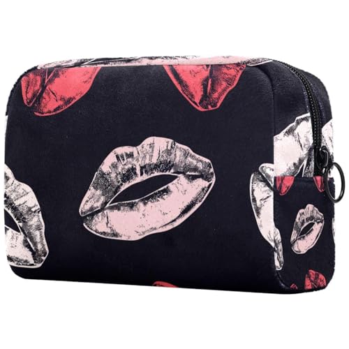 Kosmetiktasche Lippen-Muster Reisekosmetiktasche Makeup Organizer Case Für Frauen Kosmetiktasche Lippen-Muster Reisekosmetiktasche Makeup Organizer Case Für Frauen von HXYWQA