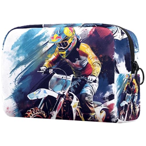 Kosmetiktasche Motocross Bunt Reisekosmetiktasche Makeup Organizer Case Für Frauen Kosmetiktasche Motocross Bunt Reisekosmetiktasche Makeup Organizer Case Für Frauen von HXYWQA