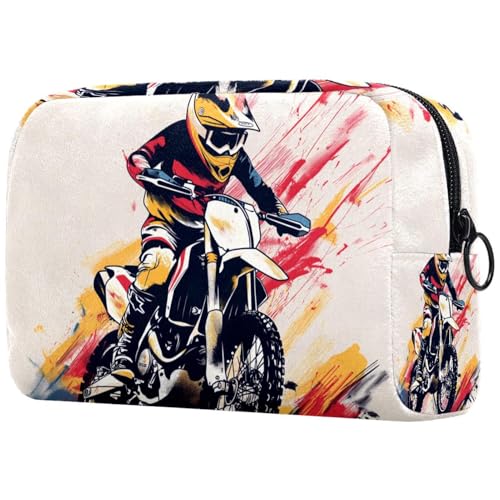 Kosmetiktasche Motocross Bunt Reisekosmetiktasche Makeup Organizer Case Für Frauen Kosmetiktasche Motocross Bunt Reisekosmetiktasche Makeup Organizer Case Für Frauen von HXYWQA