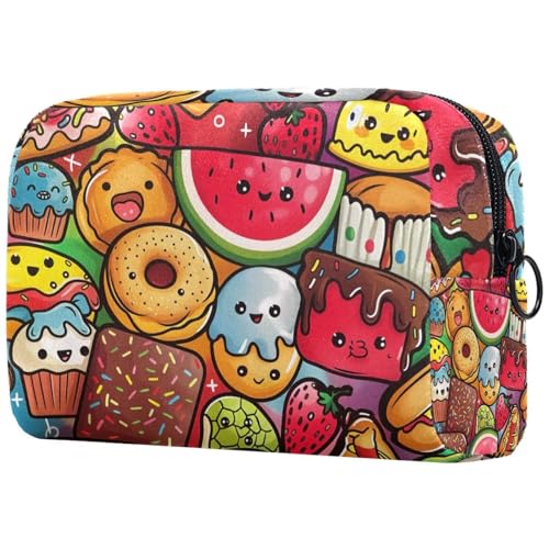 Kosmetiktasche Niedliche Eiscreme-Muster Bunt Reisekosmetiktasche Makeup Organizer Case Für Frauen Kosmetiktasche Niedliche Eiscreme-Muster Bunt Reisekosmetiktasche Makeup Organizer Case Für Frauen von HXYWQA