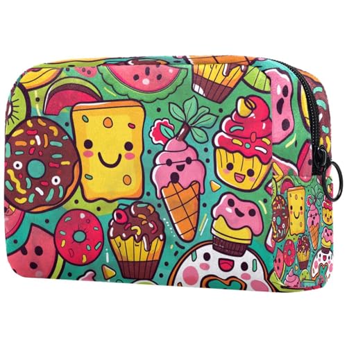 Kosmetiktasche Niedliche Eiscreme-Muster Bunt Reisekosmetiktasche Makeup Organizer Case Für Frauen Kosmetiktasche Niedliche Eiscreme-Muster Bunt Reisekosmetiktasche Makeup Organizer Case Für Frauen von HXYWQA