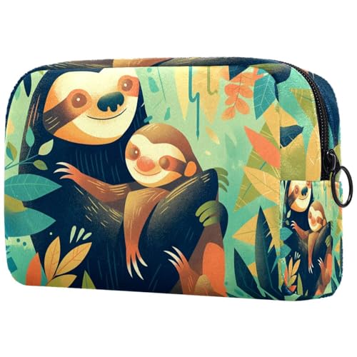 Kosmetiktasche Niedliche Faultiere Dschungel Reisekosmetiktasche Makeup Organizer Case Für Frauen Kosmetiktasche Niedliche Faultiere Dschungel Reisekosmetiktasche Makeup Organizer Case Für Frauen von HXYWQA