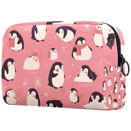 Kosmetiktasche Niedliche Pinguine Herz Muster Reisekosmetiktasche Makeup Organizer Case Für Frauen von HXYWQA