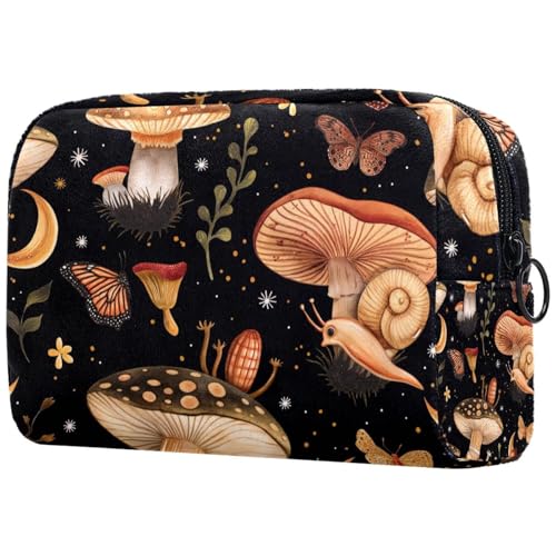 Kosmetiktasche Pilze Schnecken Schmetterlinge Sterne Muster Reisekosmetiktasche Makeup Organizer Case Für Frauen Kosmetiktasche Pilze Schnecken Schmetterlinge Sterne Muster Reisekosmetiktasche Makeup Organizer Case Für Frauen von HXYWQA