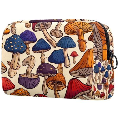 Kosmetiktasche Pilzmuster Herbst Natur Reisekosmetiktasche Makeup Organizer Case Für Frauen von HXYWQA