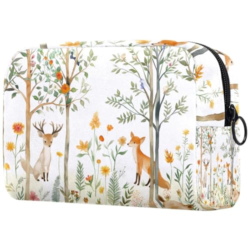 Kosmetiktasche Rehe Waldlandschaft Reisekosmetiktasche Makeup Organizer Case Für Frauen Kosmetiktasche Rehe Waldlandschaft Reisekosmetiktasche Makeup Organizer Case Für Frauen von HXYWQA