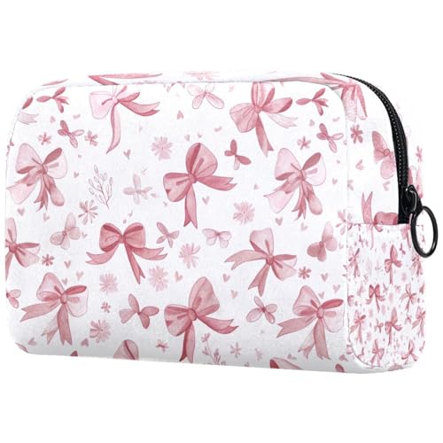 Kosmetiktasche Rosa Muster Schleifenblumen Reisekosmetiktasche Makeup Organizer Case Für Frauen Kosmetiktasche Rosa Muster Schleifenblumen Reisekosmetiktasche Makeup Organizer Case Für Frauen von HXYWQA