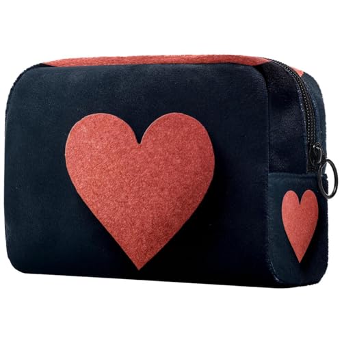 Kosmetiktasche Rotes Herz Reisekosmetiktasche Makeup Organizer Case Für Frauen Kosmetiktasche Rotes Herz Reisekosmetiktasche Makeup Organizer Case Für Frauen von HXYWQA