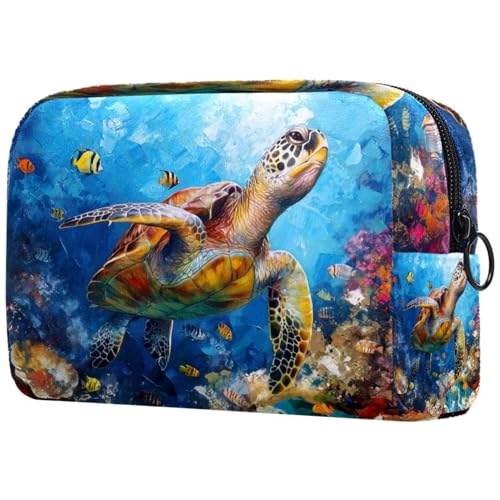 Kosmetiktasche Schildkröte Schwimmt Wasser Reisekosmetiktasche Makeup Organizer Case Für Frauen Kosmetiktasche Schildkröte Schwimmt Wasser Reisekosmetiktasche Makeup Organizer Case Für Frauen von HXYWQA