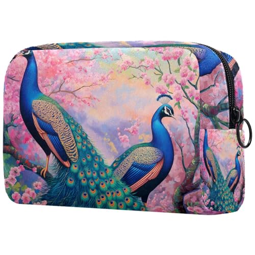 Kosmetiktasche Schöne Pfaue Vögel Kirschblüten Blüte Reisekosmetiktasche Makeup Organizer Case Für Frauen Kosmetiktasche Schöne Pfaue Vögel Kirschblüten Blüte Reisekosmetiktasche Makeup Organizer Case Für Frauen von HXYWQA
