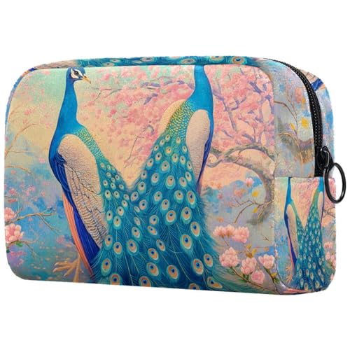 Kosmetiktasche Schöne Pfaue Vögel Kirschblüten Blüte Reisekosmetiktasche Makeup Organizer Case Für Frauen Kosmetiktasche Schöne Pfaue Vögel Kirschblüten Blüte Reisekosmetiktasche Makeup Organizer Case Für Frauen von HXYWQA