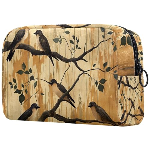 Kosmetiktasche Schwalben Baum Landschaft Reisekosmetiktasche Makeup Organizer Case Für Frauen von HXYWQA