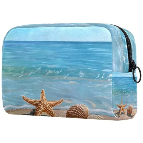 Kosmetiktasche Seestern Muscheln Strand Reisekosmetiktasche Makeup Organizer Case Für Frauen Kosmetiktasche Seestern Muscheln Strand Reisekosmetiktasche Makeup Organizer Case Für Frauen von HXYWQA