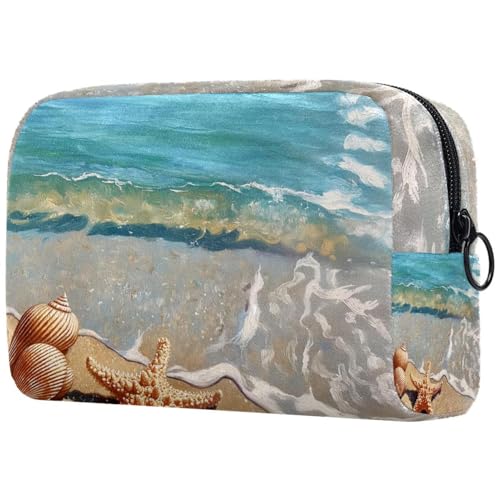 Kosmetiktasche Seestern Muscheln Strand Reisekosmetiktasche Makeup Organizer Case Für Frauen Kosmetiktasche Seestern Muscheln Strand Reisekosmetiktasche Makeup Organizer Case Für Frauen von HXYWQA