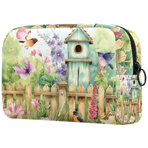 Kosmetiktasche Spring Garden Vogelblüten Blumen Reisekosmetiktasche Makeup Organizer Case Für Frauen Kosmetiktasche Spring Garden Vogelblüten Blumen Reisekosmetiktasche Makeup Organizer Case Für Frauen von HXYWQA