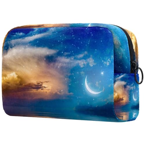 Kosmetiktasche Sterne Und Wolken Dem Meer Reisekosmetiktasche Makeup Organizer Case Für Frauen Kosmetiktasche Sterne Und Wolken Dem Meer Reisekosmetiktasche Makeup Organizer Case Für Frauen von HXYWQA