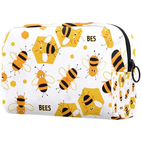 Kosmetiktasche Süße Bienen Muster Reisekosmetiktasche Makeup Organizer Case Für Frauen von HXYWQA