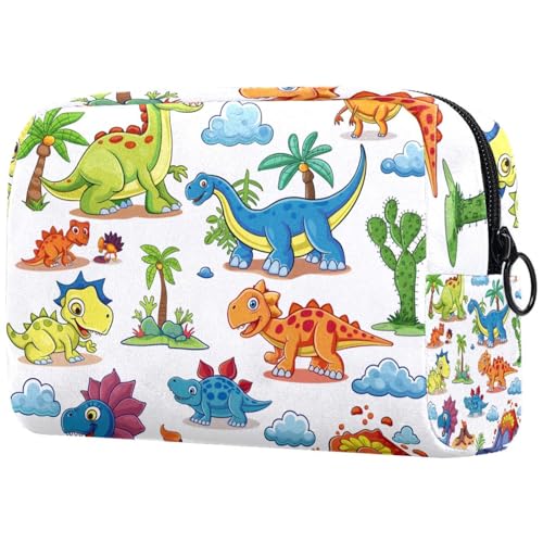 Kosmetiktasche Süße Dinosauriermuster Reisekosmetiktasche Makeup Organizer Case Für Frauen von HXYWQA