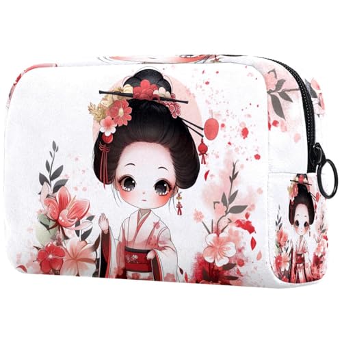 Kosmetiktasche Süße Geisha Anime-Mädchen Reisekosmetiktasche Makeup Organizer Case Für Frauen Kosmetiktasche Süße Geisha Anime-Mädchen Reisekosmetiktasche Makeup Organizer Case Für Frauen von HXYWQA