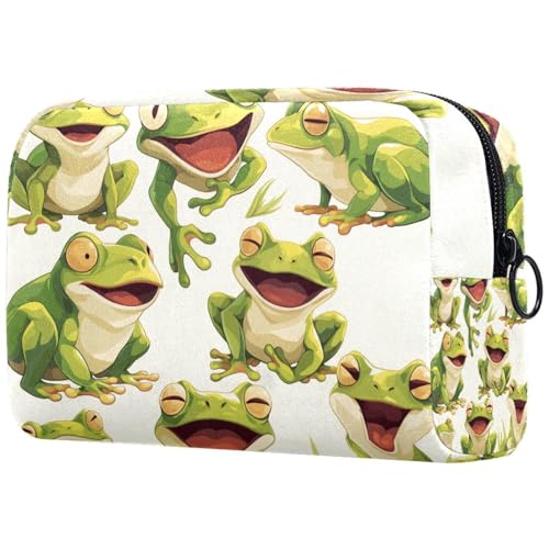 Kosmetiktasche Süße Grüne Frösche Reisekosmetiktasche Makeup Organizer Case Für Frauen Kosmetiktasche Süße Grüne Frösche Reisekosmetiktasche Makeup Organizer Case Für Frauen von HXYWQA