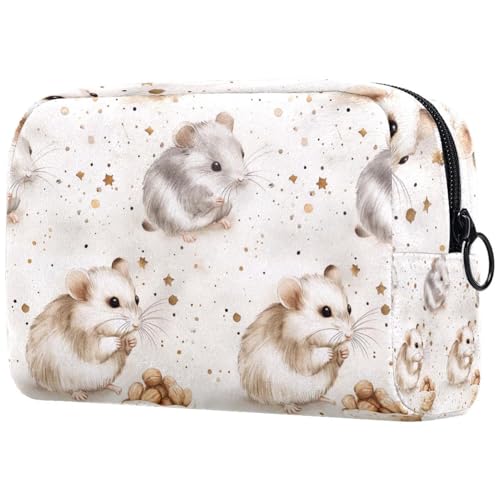 Kosmetiktasche Süße Hamster-Sterne Muster Reisekosmetiktasche Makeup Organizer Case Für Frauen Kosmetiktasche Süße Hamster-Sterne Muster Reisekosmetiktasche Makeup Organizer Case Für Frauen von HXYWQA