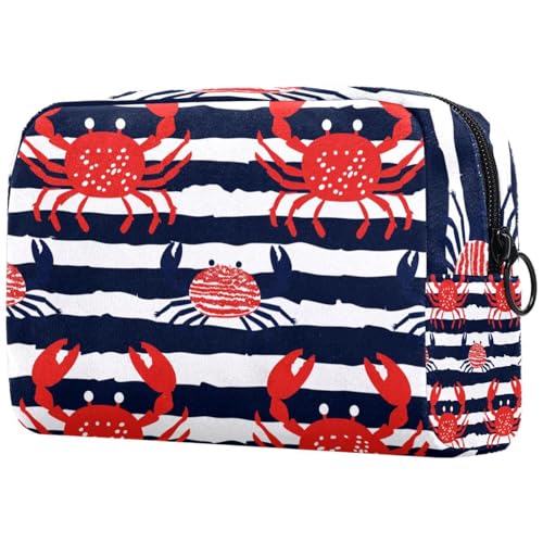 Kosmetiktasche Süße Rote Krabbenmuster Reisekosmetiktasche Makeup Organizer Case Für Frauen Kosmetiktasche Süße Rote Krabbenmuster Reisekosmetiktasche Makeup Organizer Case Für Frauen von HXYWQA