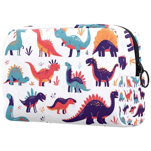 Kosmetiktasche Süßes Dinosaurier-Muster Reisekosmetiktasche Makeup Organizer Case Für Frauen von HXYWQA
