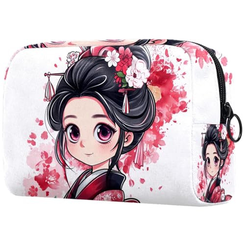 Kosmetiktasche Süßes Geisha-Anime-Mädchen Reisekosmetiktasche Makeup Organizer Case Für Frauen Kosmetiktasche Süßes Geisha-Anime-Mädchen Reisekosmetiktasche Makeup Organizer Case Für Frauen von HXYWQA