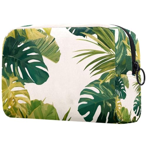 Kosmetiktasche Totenkopf Tropische Hibiskusblüten Reisekosmetiktasche Makeup Organizer Case Für Frauen von HXYWQA