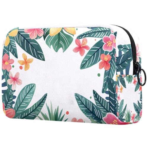 Kosmetiktasche Tropische Blumen Ananas Reisekosmetiktasche Makeup Organizer Case Für Frauen Kosmetiktasche Tropische Blumen Ananas Reisekosmetiktasche Makeup Organizer Case Für Frauen von HXYWQA