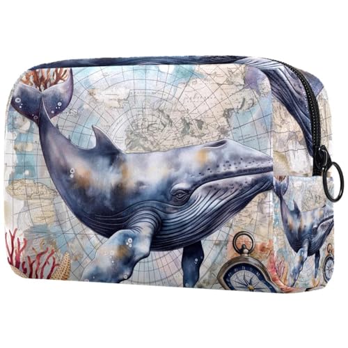 Kosmetiktasche Wal Nautischer Kompass Mit Seestern Vintage Reisekosmetiktasche Makeup Organizer Case Für Frauen Kosmetiktasche Wal Nautischer Kompass Mit Seestern Vintage Reisekosmetiktasche Makeup Organizer Case Für Frauen von HXYWQA