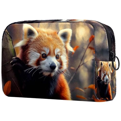 Kosmetiktasche Wald-Rotpanda-Tier Reisekosmetiktasche Makeup Organizer Case Für Frauen Kosmetiktasche Wald-Rotpanda-Tier Reisekosmetiktasche Makeup Organizer Case Für Frauen von HXYWQA