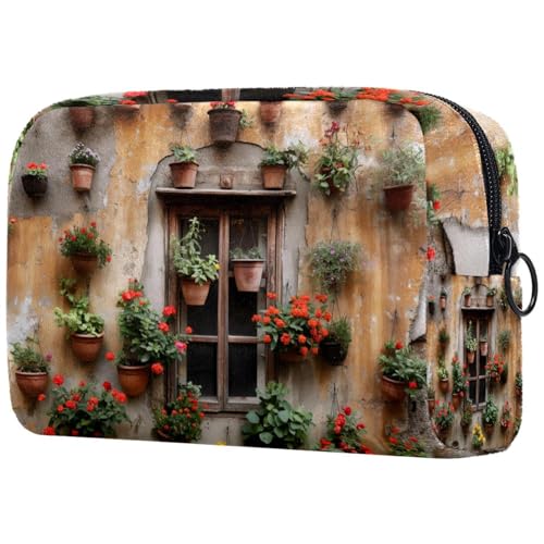 Kosmetiktasche Wand Mit Blumentöpfen Reisekosmetiktasche Makeup Organizer Case Für Frauen Kosmetiktasche Wand Mit Blumentöpfen Reisekosmetiktasche Makeup Organizer Case Für Frauen von HXYWQA