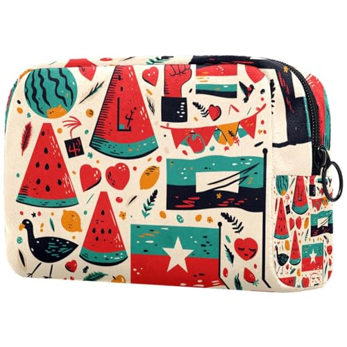 Kosmetiktasche Watermelon Fruits Pattern Reisekosmetiktasche Makeup Organizer Case Für Frauen Kosmetiktasche Watermelon Fruits Pattern Reisekosmetiktasche Makeup Organizer Case Für Frauen von HXYWQA