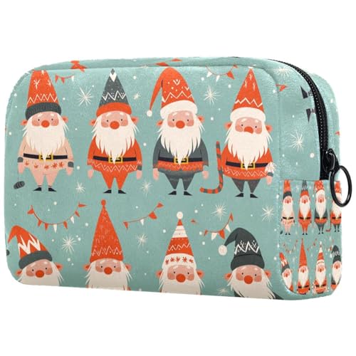 Kosmetiktasche Weihnachten Weihnachtsmann Muster Reisekosmetiktasche Makeup Organizer Case Für Frauen von HXYWQA