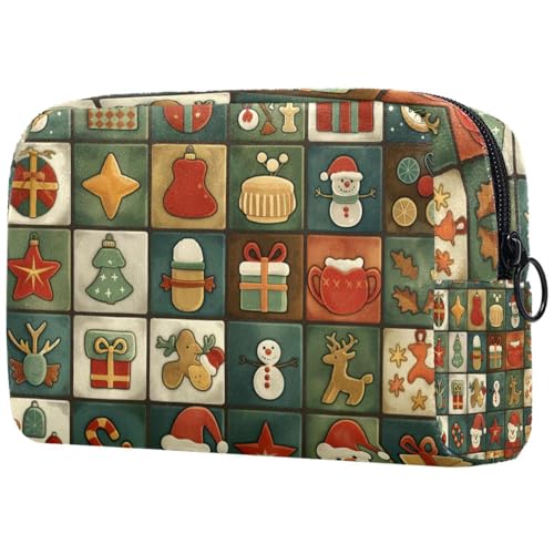 Kosmetiktasche Weihnachts-Elemente Reisekosmetiktasche Makeup Organizer Case Für Frauen Kosmetiktasche Weihnachts-Elemente Reisekosmetiktasche Makeup Organizer Case Für Frauen von HXYWQA