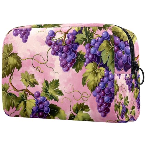 Kosmetiktasche Weintrauben Und Blätter Muster Reisekosmetiktasche Makeup Organizer Case Für Frauen Kosmetiktasche Weintrauben Und Blätter Muster Reisekosmetiktasche Makeup Organizer Case Für Frauen von HXYWQA