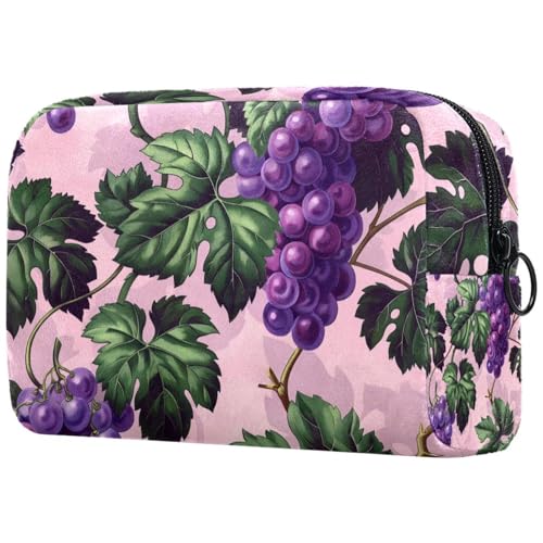 Kosmetiktasche Weintrauben Und Blätter Muster Reisekosmetiktasche Makeup Organizer Case Für Frauen Kosmetiktasche Weintrauben Und Blätter Muster Reisekosmetiktasche Makeup Organizer Case Für Frauen von HXYWQA